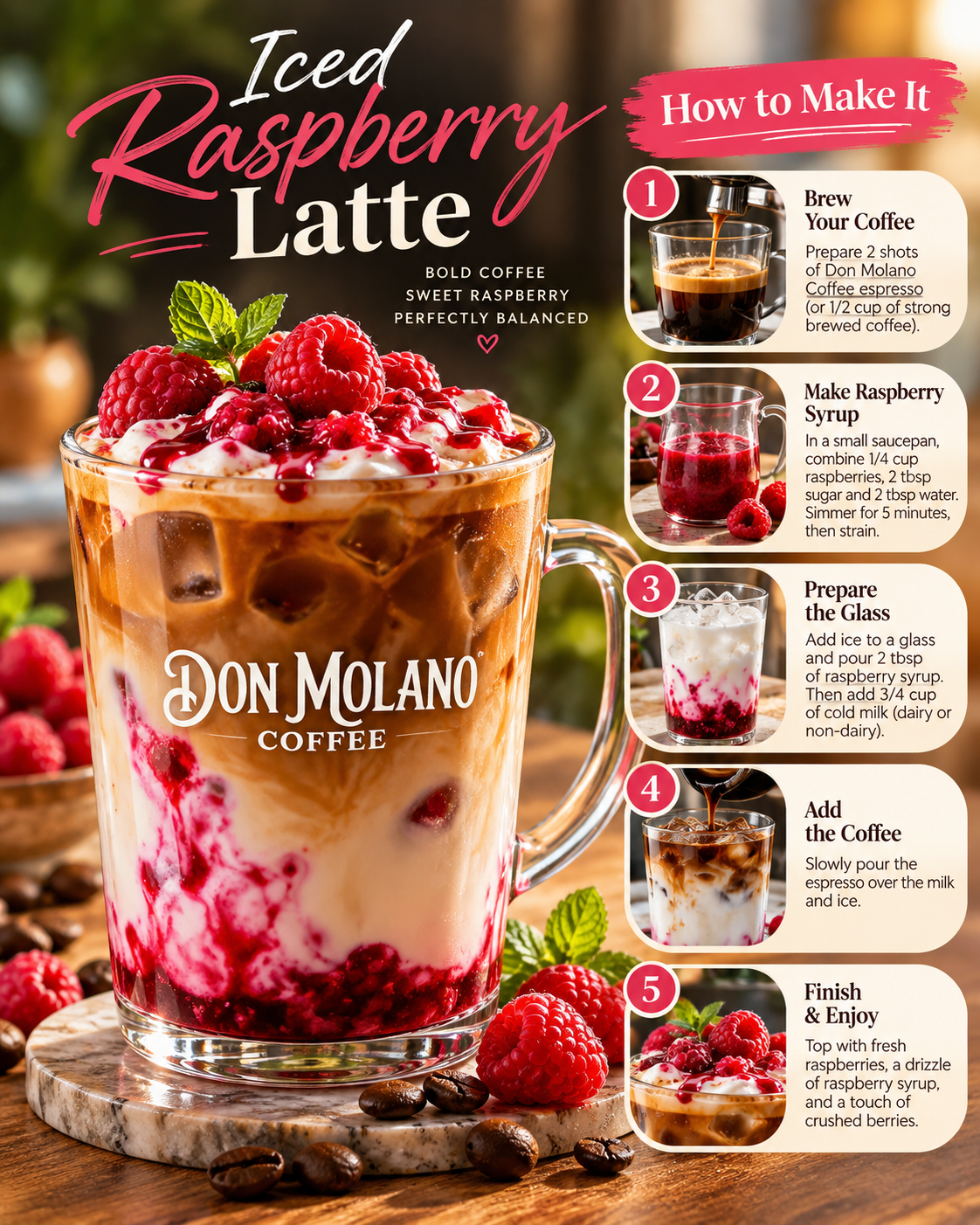 Iced Raspberry Latte recipe