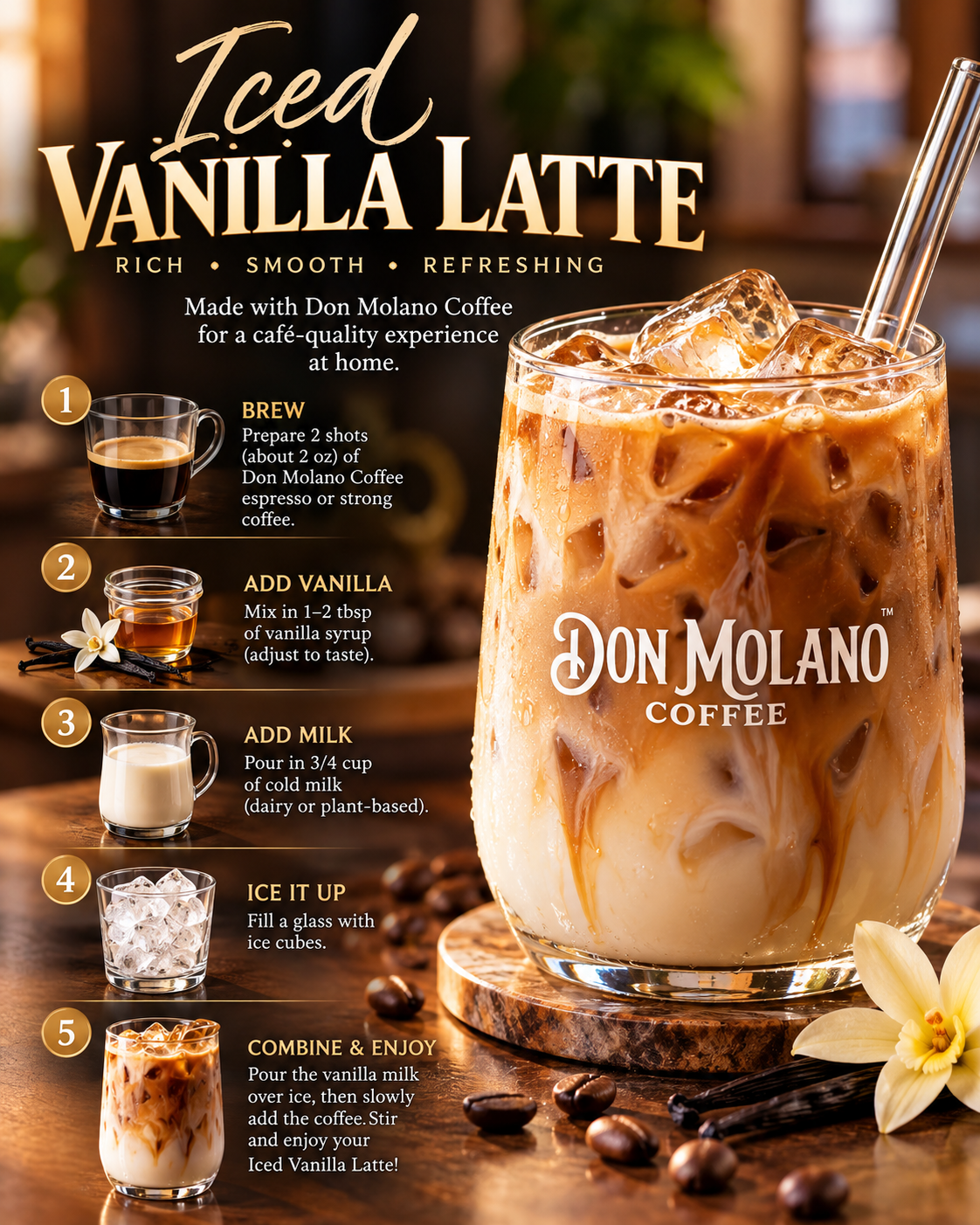 Iced Vanilla Latte recipe