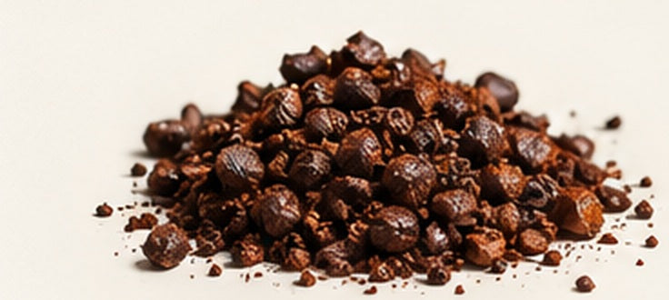 Coarse coffee grounds texture